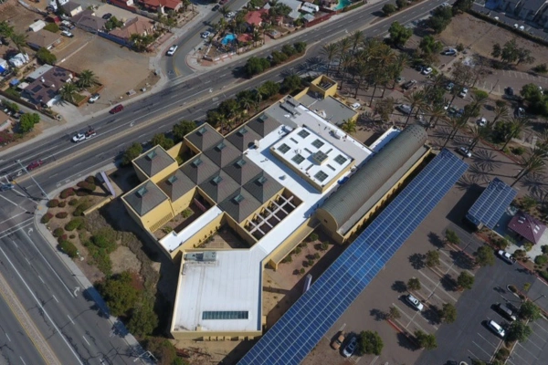 San Diego roofing project showing residential neighborhood roofs and completed installations